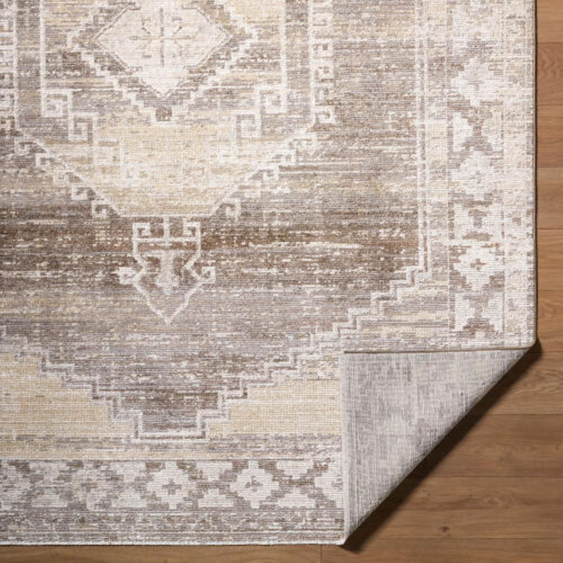 Bloomingdale Machine Woven Indoor Area Rug, Runner 2'6" x 7'3", Brown/White/Tan/Gray