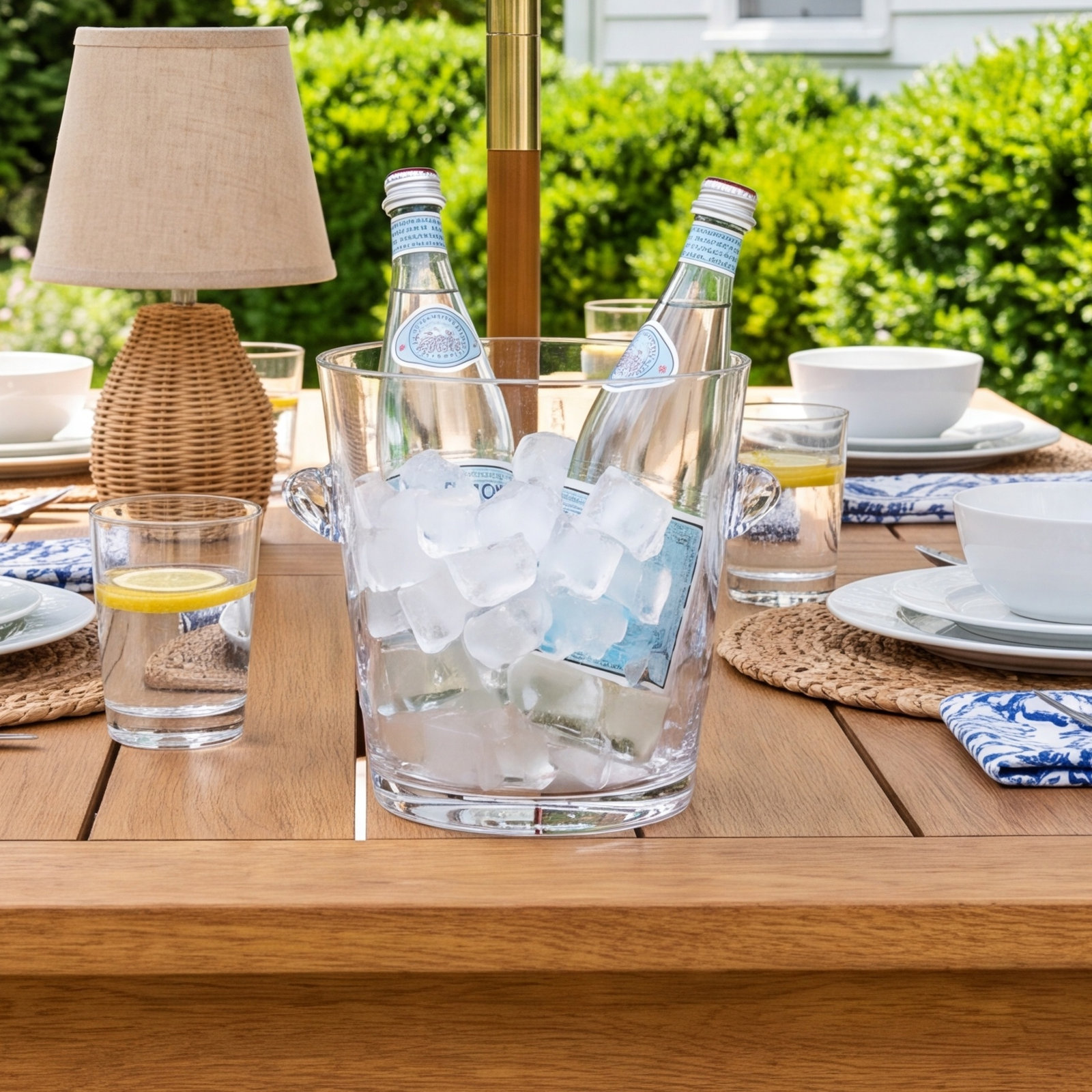 Optic Glass Ice Bucket