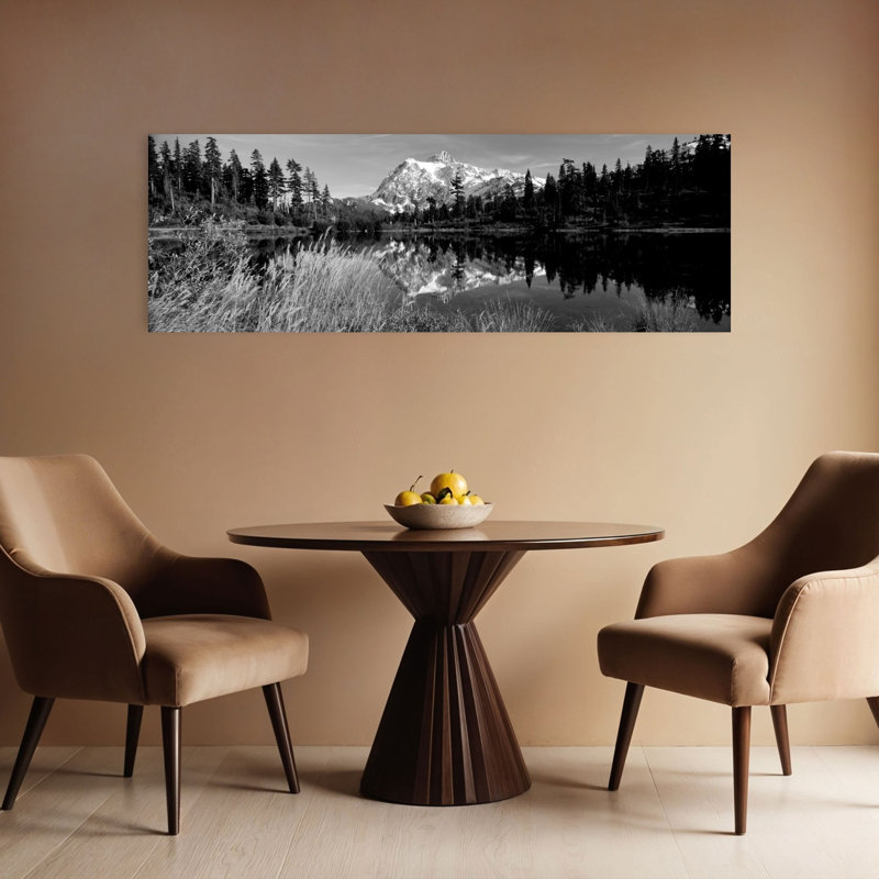 Reflection of mountains in a lake Mt Shuksan Picture Lake North Cascades National Park Washington State USA 1 Piece Wrapped Canvas Panoramic Wall Art