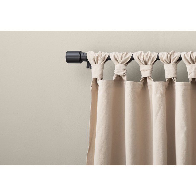 Archaeo Sarro Washed Cotton Semi-Sheer Tab Top Curtain Panel, 52" W x 63" L, Oatmeal