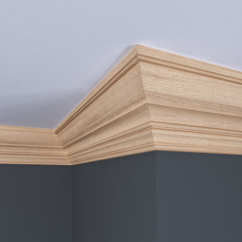 8-ft Unfinished White Hardwood Colonial Crown Moulding