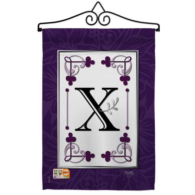 Classique classique 2 faces polyester 19 x 13 po ensemble de drapeaux, X