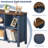 Farmhouse Wood Long Storage Organizer Bookcase-33435129-33435128