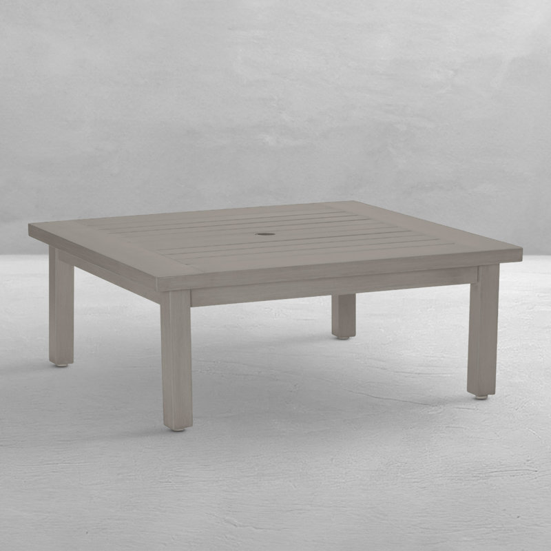 Club Aluminum Square Coffee Table - Oyster, Oyster