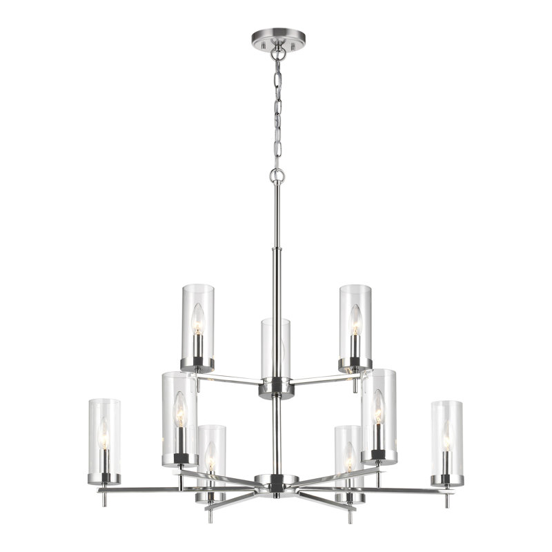 Zire 9 - Light Chandelier, Chrome, No