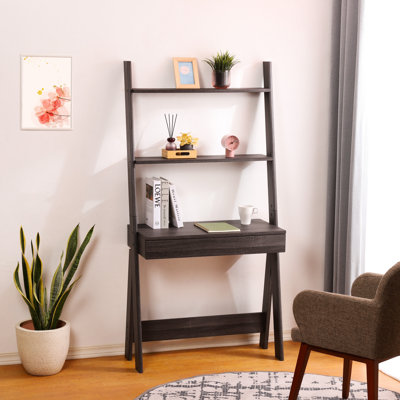 Sessimore 33" W Manufactured Wood Leaning Ladder Desk 