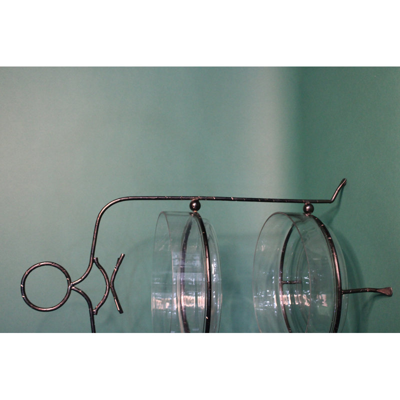 Doylestown Glass Tiered Stand, Black