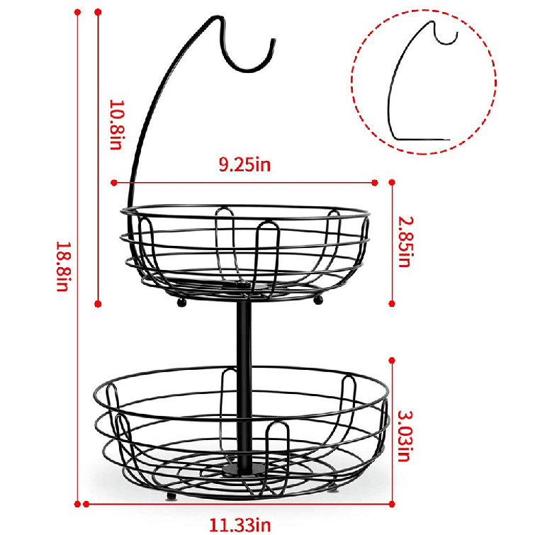 Ebern Designs Hetvik Metal Fruit Bowl & Reviews