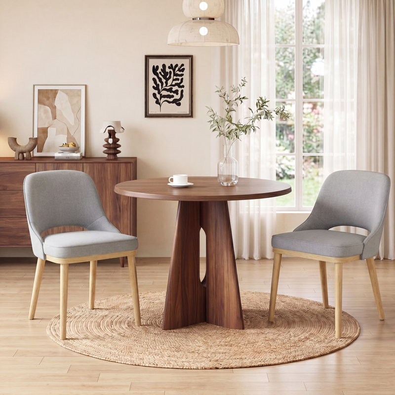 49cm H Fabric Upholstered Side Chair, Grey