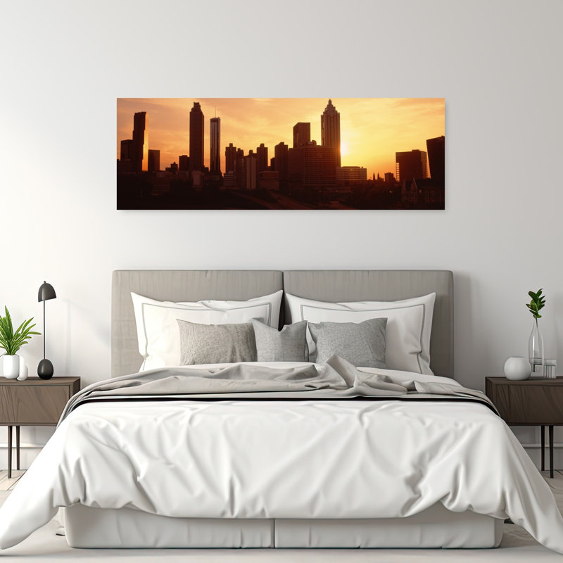 Sunset Skyline Atlanta Georgia USA by Craig C. Sheumaker - Wrapped Canvas Panoramic Print, 50.8 cm H x 152.4 cm W