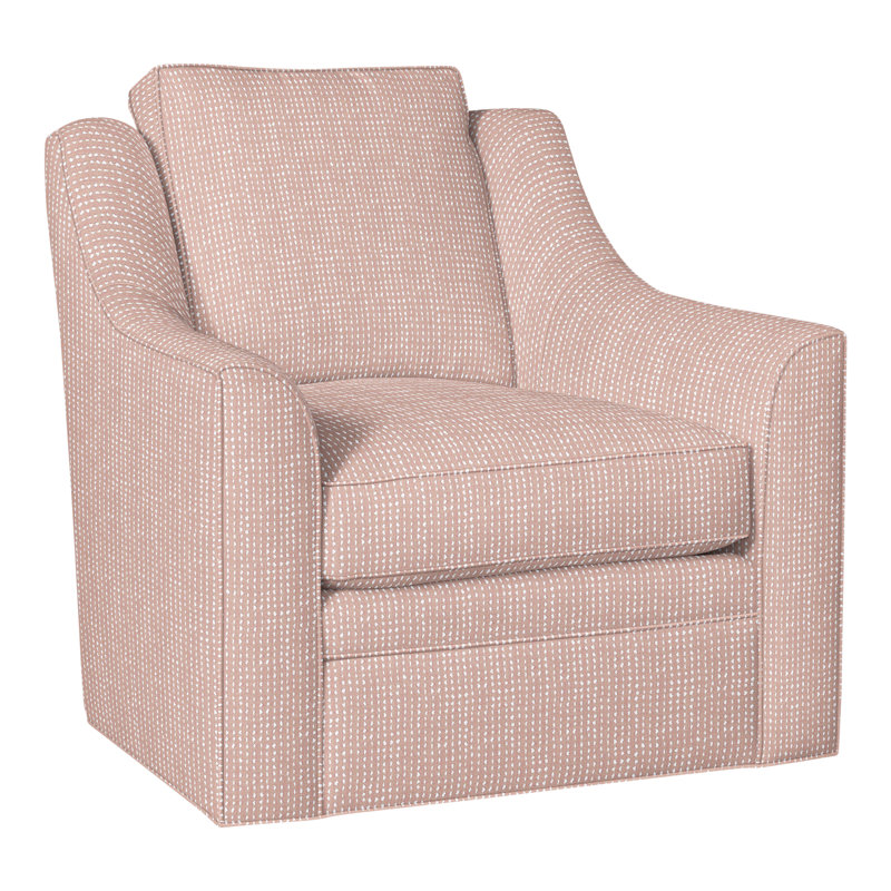 American Bungalow Nicholas Barrel Back Swivel Chair, Perigold Caper Blush
