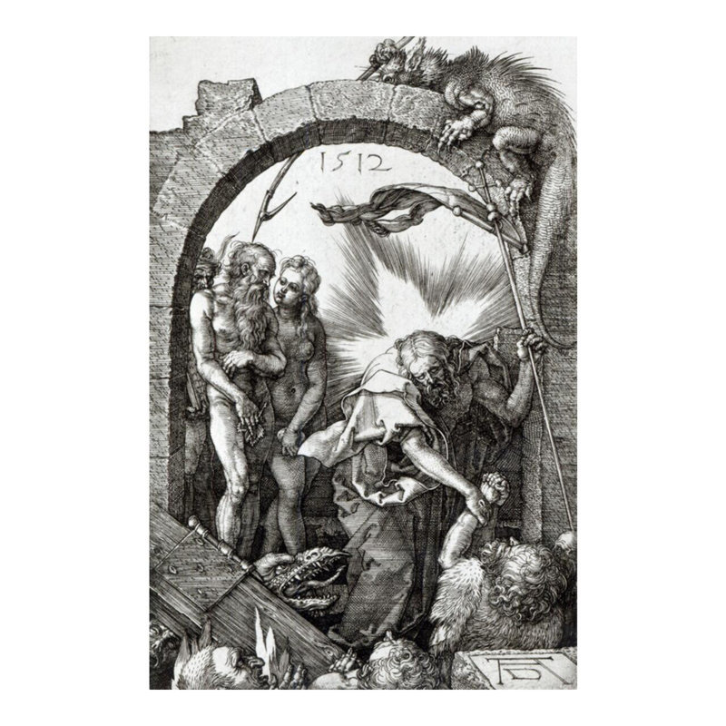 «Harrowing of Hell or Christ's Descent in Limbo» par Albrecht Dürer - Impression giclée, H 20 po x l 16 po