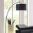 86" Tall Metal Floor Arc Lamp-626104110-626104107