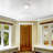  3-Light 15"W Indoor White Simple Round Flush Mount Ceiling Fixture with Frosted Melon Glass Bowl-1893647697