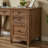 54'' Farmhouse Executive Desk With Storage, Home Office Desk With Drawers, File Cabinet And Power Outlets-798393414