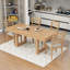 Ensemble de table de salle à manger extensible 5 pièces avec 4 chaises rembourrées-129047628-129047631-129047633