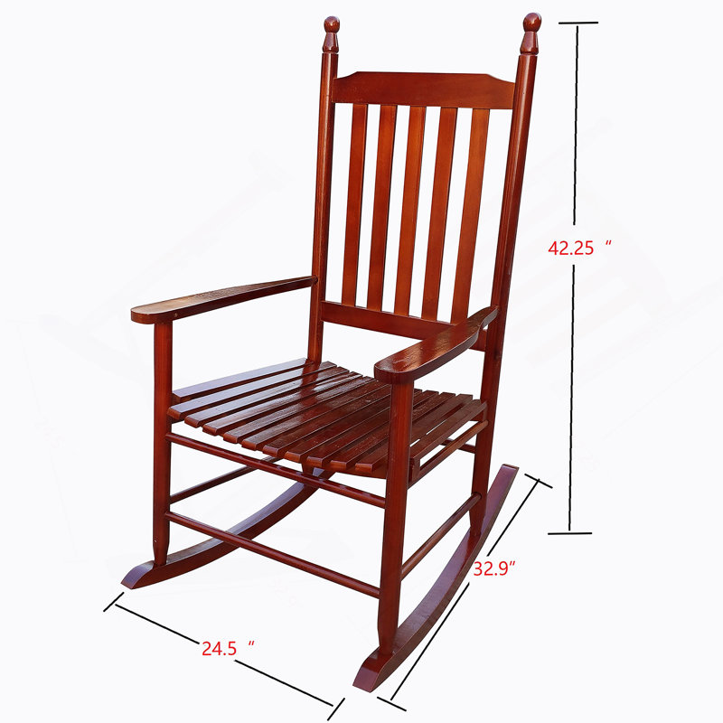 Chaise berçante en bois, Brun