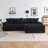 Eduardo L-Shaped Corduroy Sectional Sofa with Throw Pillows-114312616-126593206
