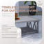 Table de rangement en aluminium à 2 niveaux