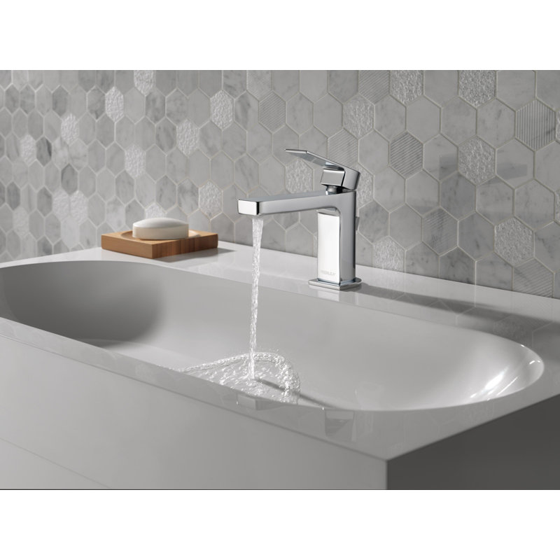 Xander Single-Hole Bathroom Faucet with Drain Assembly, Chrome
