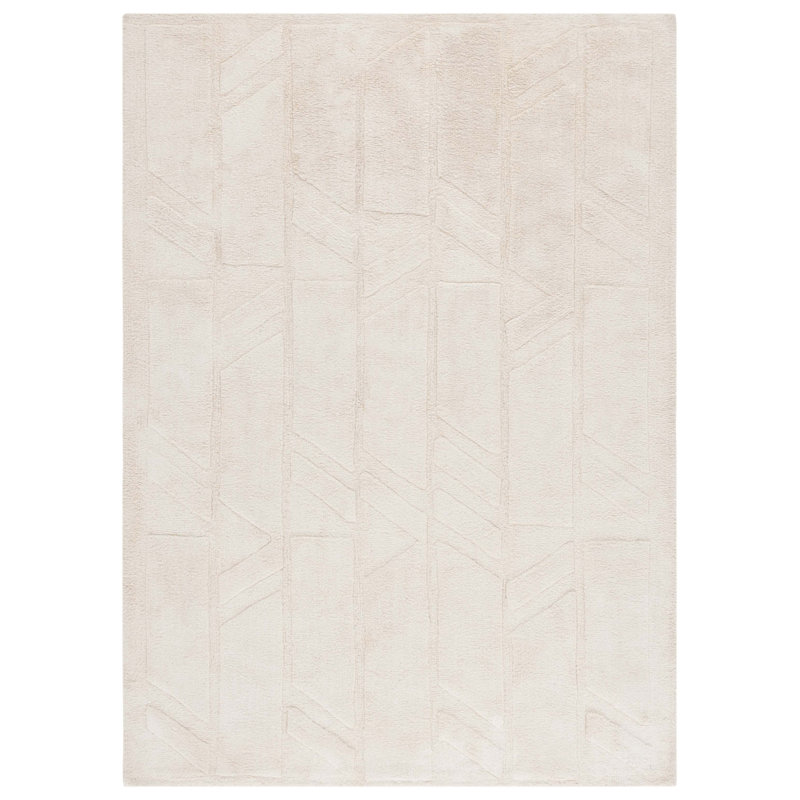 Easy Care 223 Hand Tufted Recycled Cotton Machine Washable Geometric Indoor Use Only Rug, Rectangle 8' x 10'