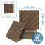 Panneau mural acoustique pelez et collez en PET 11,8 po x 11,8 po, feutre insonorisé à lattes diagonales 3D avec 96 pattes adhésives-130993703