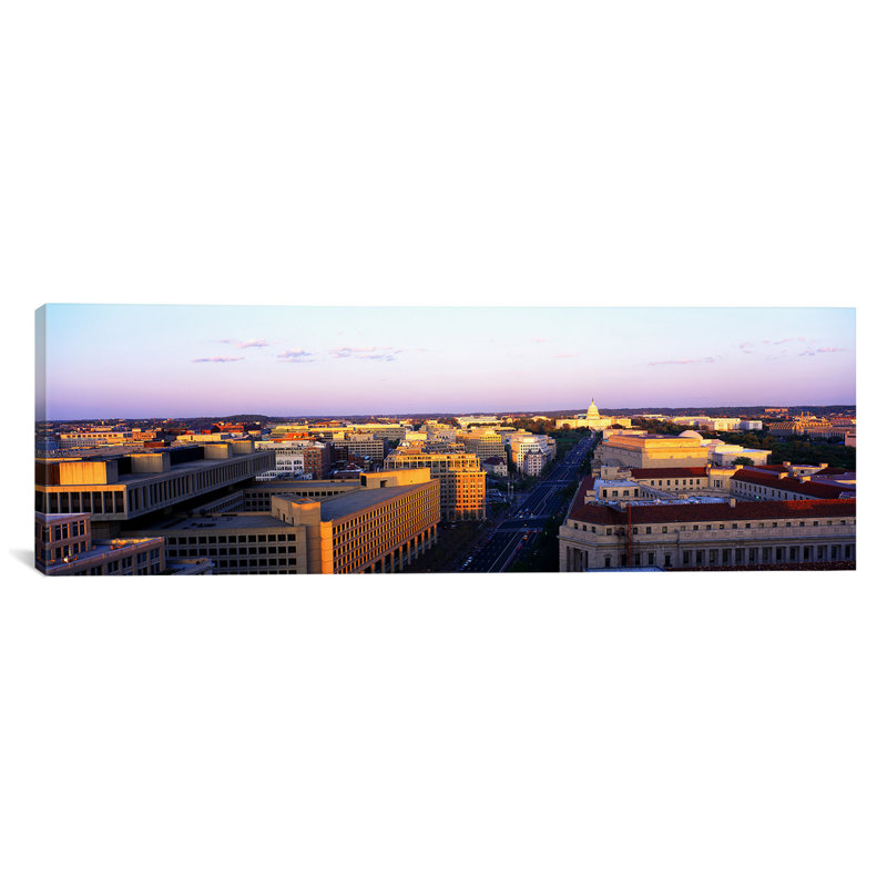 «Pennsylvania Ave Washington, D.C», reproduction de photo sur toile, H 20 po x l 60 po x P 1,5 po, Toile tendue