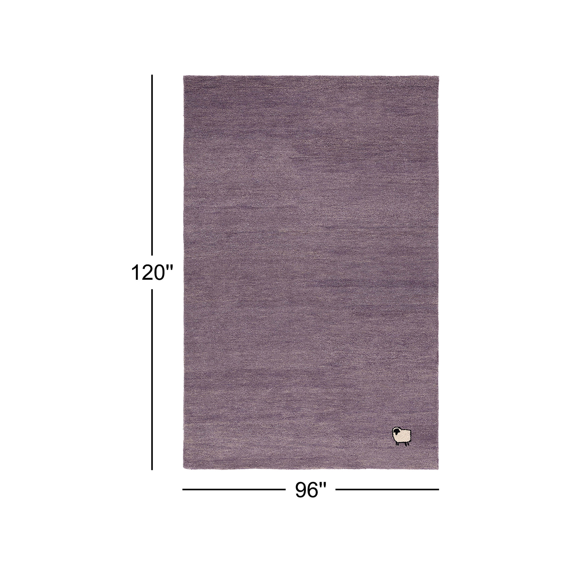 Roxy Handmade Purple Rug, Rectangle 8' x 10'