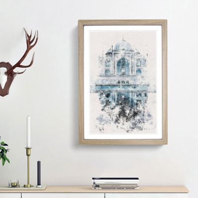 The Taj Mahal in Agra India - Picture Frame Graphic Art