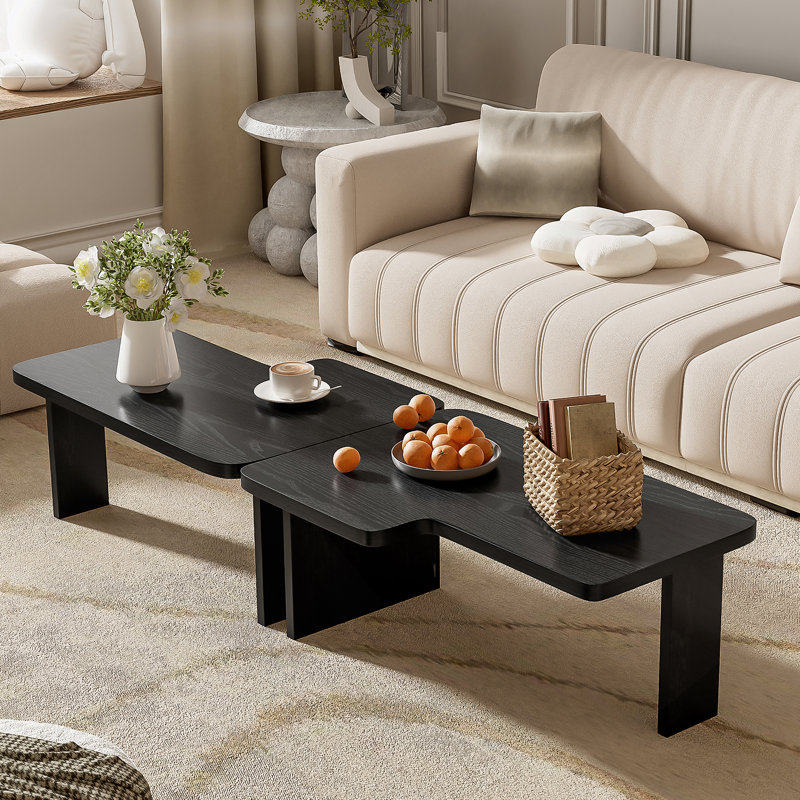 Ensemble de tables basses U-Can, Noir
