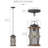 Inlight 1-Light Outdoor Pendant Light for Porch, Matte Black and Barnwood Finish, Bulb Not Included