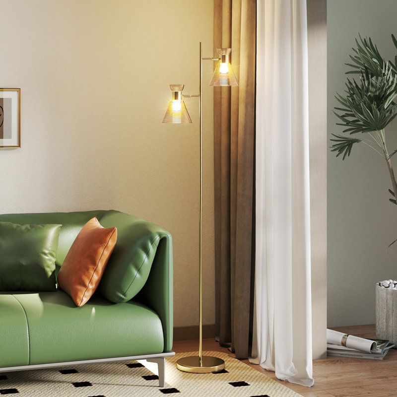 165cm Polished Task Floor Lamp