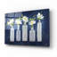 Art mural en verre épique «Daisies In A Row» par Mollie B., 16 po x 12 po