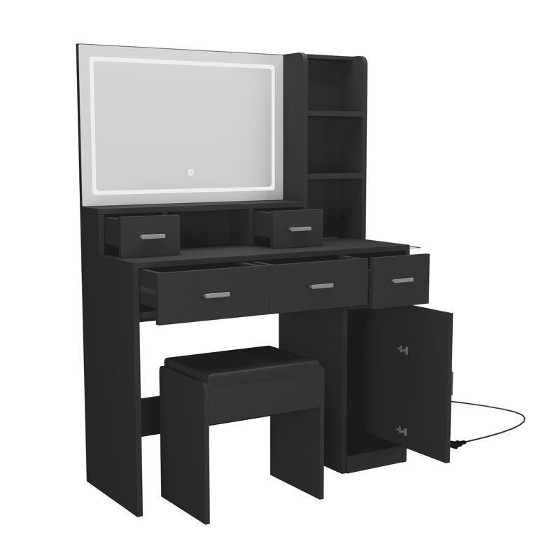 Coiffeuse Trilbie, Noir