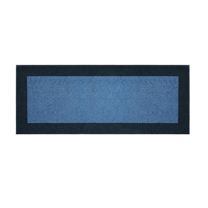 Non-Slip Geometric Doormat, Navy