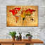 Vieille boussole, carte du monde sur toile-683262578