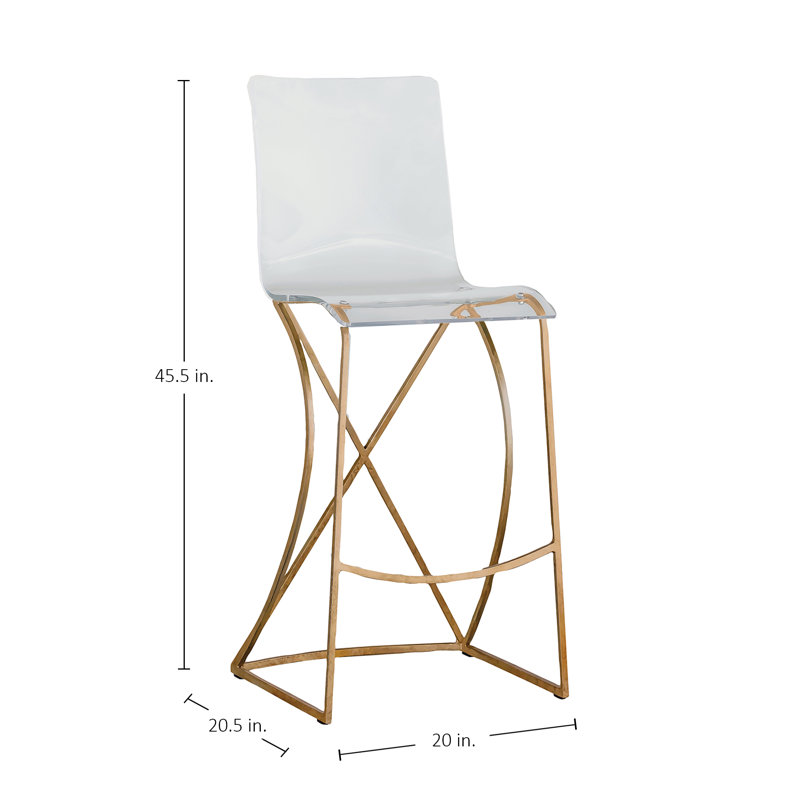 Johnson Stool, Antique Gold, Bar Stool (30" Seat Height)
