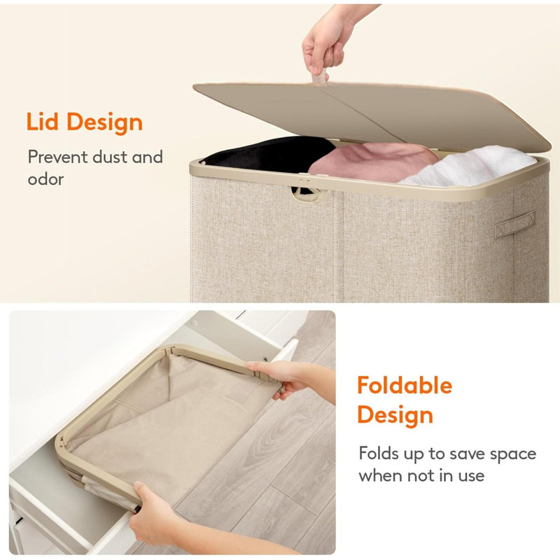 Plastic Laundry Room Organiser, Beige
