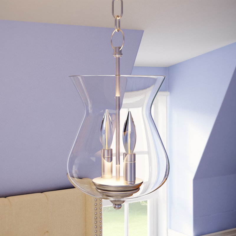 2 - Light Brushed Nickel Pendant, Brushed Nickel