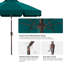 Parasol de marché festonné en oléfine de 2,74 m (9 pi) avec inclinaison et levage à manivelle-1606628171