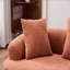 Causeuse courbée Coral: compact sans assemblage, petit canapé en chenille, éponge 30D, compact pour les appartements, L 65 po, 300 lb, 3 coussins