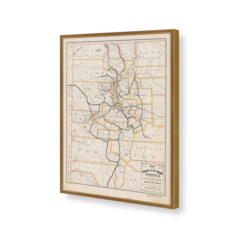 «Denver & Rio Grande» par Deny Designs, Impression encadrée, 40 x 30, Doré
