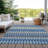 Washable Abstract Indoor / Outdoor Rug-109575655