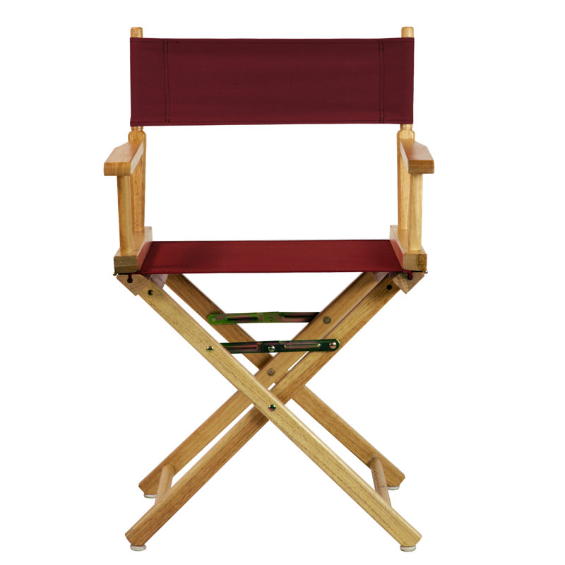 Chaise de réalisateur pliante 18 po, Naturel, Bourgogne