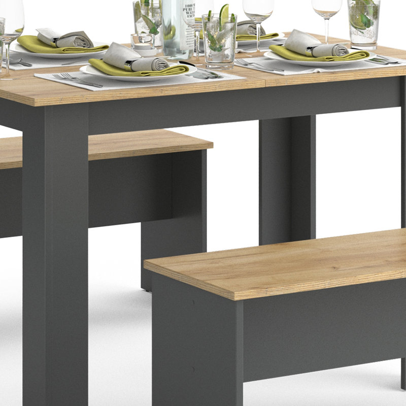 Kanerva 4 -Person Dining Set, Beige, Beige, Beige