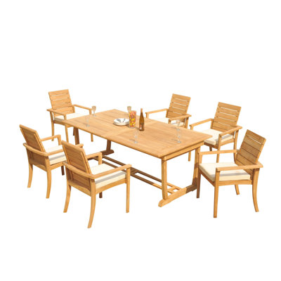 Algrave Rectangle 6 - Person 117" Long Teak Dining Set