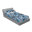 Bleu, lilas, gris anthracite, gris / floral