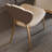 Beige Solid Back Side Chair(Set of 2)