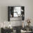 23.6''W X 21.6''H Black Bathroom Wall Cabinet With Mirror, Wall Mounted Medicine Cabinet With Color Adjusting LED Lights & Adjustable Shelves, Over The Toilet Storage-126237274