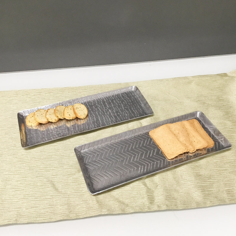 Stainless Steel Tray - Set of 2, Silver